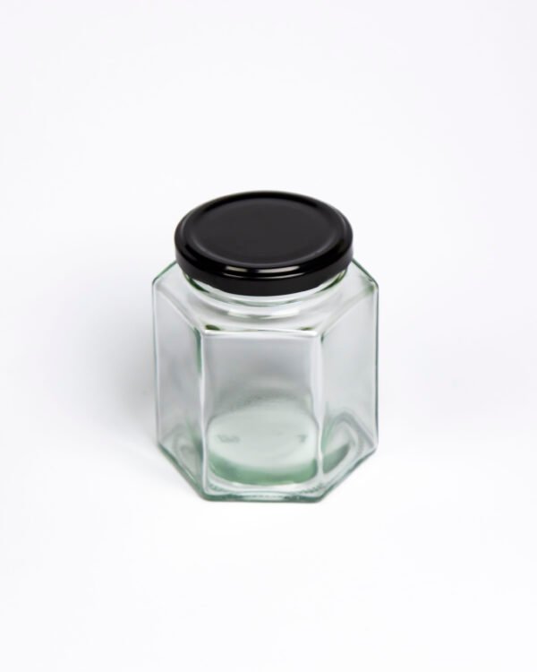 FRASCO VIDRIO CONSERVERO 6 CARAS 320ml - PACK 25 UND.(INCLUYE TAPAS) - Imagen 4
